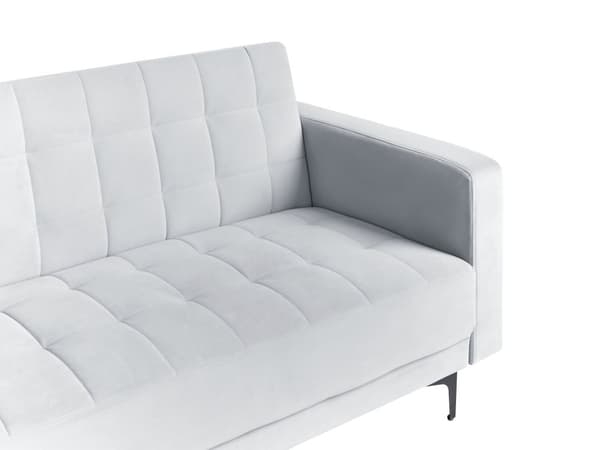 Sovesofa Lysegrå Velour 3 Personers Moderne Blød Sofa Sofaseng Tre Personers Designsofa Praktisk Splitback Stofsofa God Liggekomfort