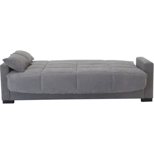 3-sits bäddsoffa - Ljusgrå - 14 cm madrass - 130 x 190 cm - MEGAN