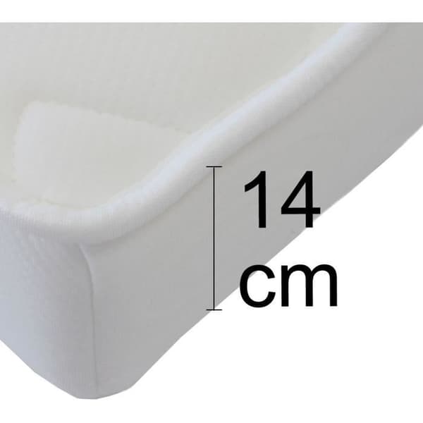 3-sits bäddsoffa - Ljusgrå - 14 cm madrass - 130 x 190 cm - MEGAN