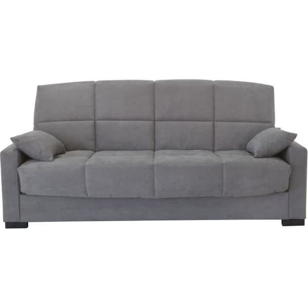 3-sits bäddsoffa - Ljusgrå - 14 cm madrass - 130 x 190 cm - MEGAN