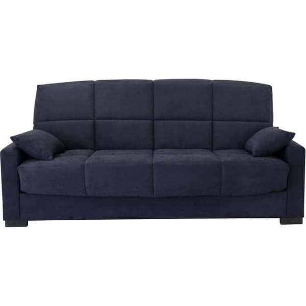 3-sits bäddsoffa - Blå - 14 cm madrass - L223 x D96 x H 103 cm - MEGAN