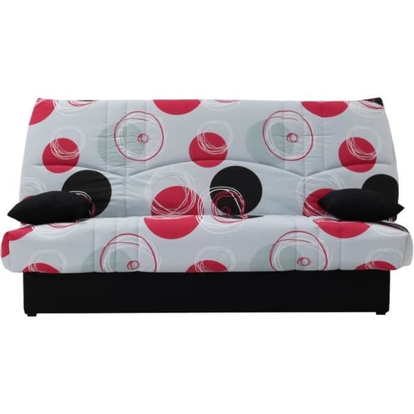 Clic clac 3 platser DREAM - 100% bomullstyg med Planete-tryck - Säng 125x190 cm - L190 x D92 x H96 cm