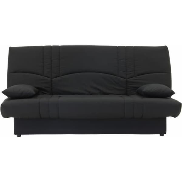3-sits bäddsoffa - Svart tyg - L 190 x D 92 cm - DREAM - Modern stil