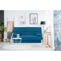 Miniatyrbild 2 av 3: 3-sits bäddsoffa - Ankblått tyg - Modern stil - L 190 x D92 cm - DREAM