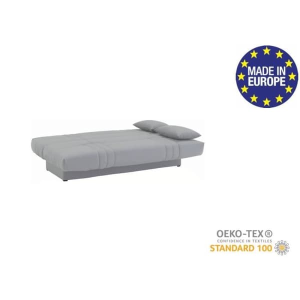 3-sits bäddsoffa - Ljusgrått tyg - Modern stil - L 190 x D92 cm - DREAM