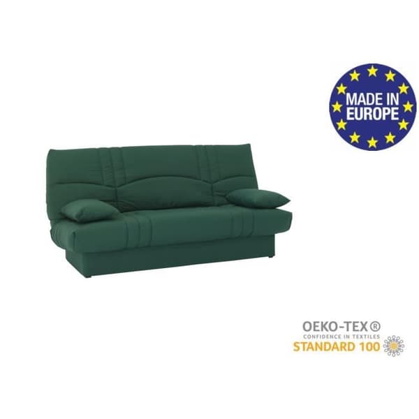 3-sits bäddsoffa - Skogsgrönt tyg - Modern stil - L 190 x D 92 cm - DREAM
