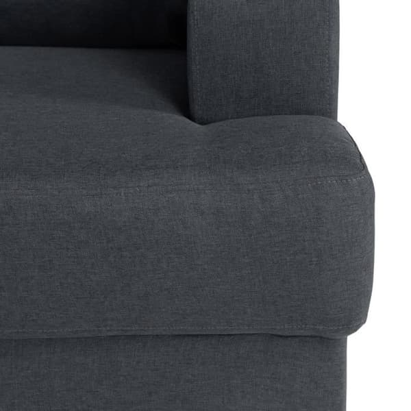 Paul 4-sits vänster hörnsoffa - Antracitgrått tyg - L 215 x D 140 cm - Tillverkad i Ukraina