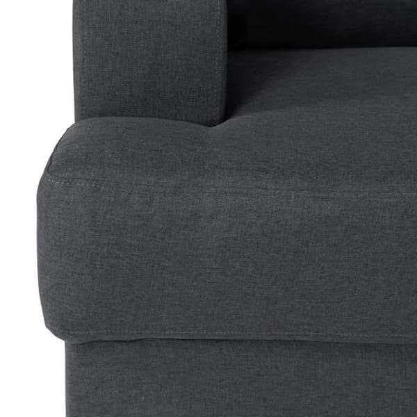 Paul 4-sits höger hörnsoffa - Antracitgrått tyg - L 215 x d 140 cm