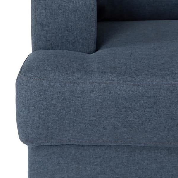4-sits höger hörnsoffa - Blått tyg - Modernt - L 215 x D 140 H 86 cm - PAUL