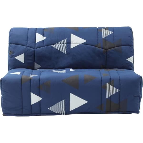 BZ DREAM bänksits - 100 % bomull blått bikinityg - Säng 140x190 cm - L145 x D100 x H90 cm