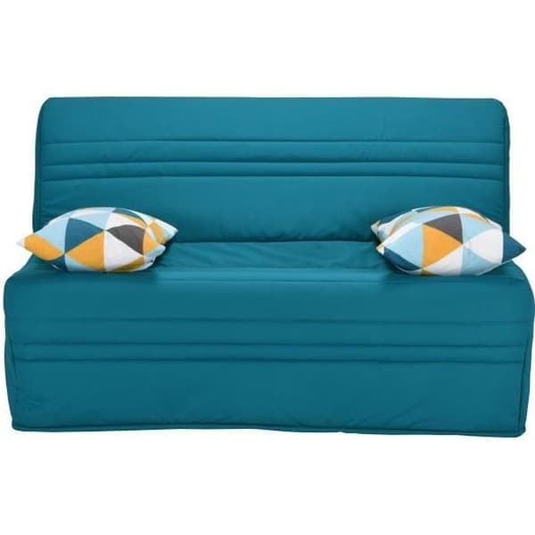 JOE Bänk BZ GEOMETRICO - Turkos tyg - B 143 x D 101 x H 95 cm