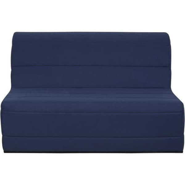 Bänk BZ 140x190 - Marinblått tyg - MELISSA