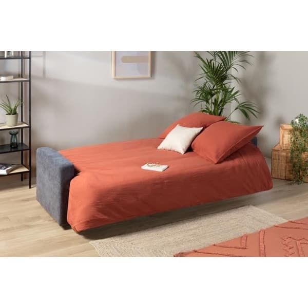 3-sits bäddsoffa - Antracitgrå - 14 cm madrass - 130 x 190 cm - MEGAN