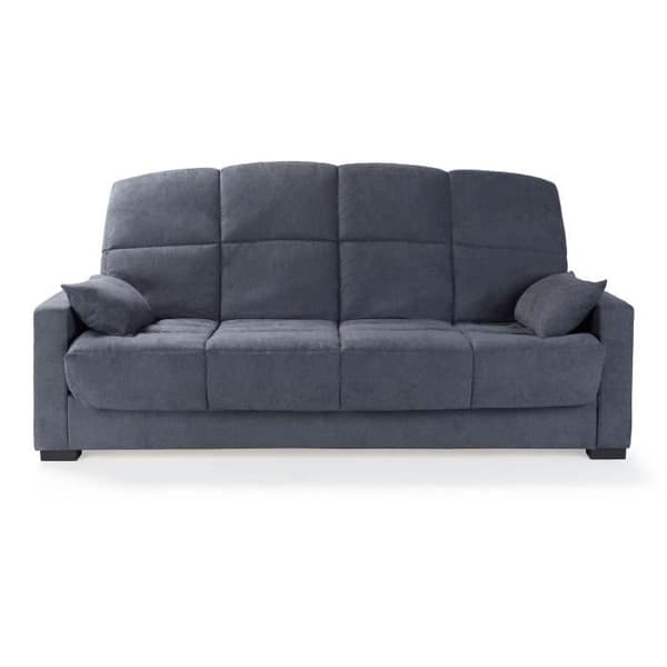 3-sits bäddsoffa - Grå tyg - 17 cm madrass - L223 x D96 x H 103 cm - MEGAN