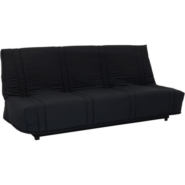 3-sits bäddsoffa - Svart tyg - Modern stil - L 193 x D 92 cm - LENA