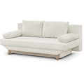 Miniatyrbild 3 av 6: Bäddsoffa 3 platser TEIJO - Beige bouclette-tyg - Förvaringsutrymme - L187 x P91 x H82 cm