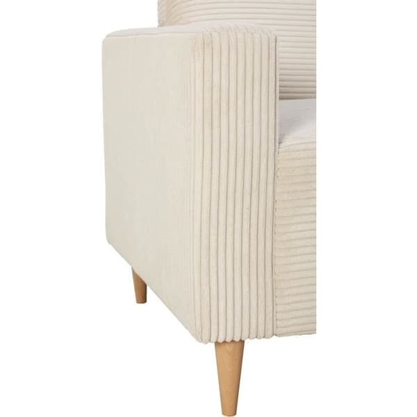 Vändbar hörnsoffa - 3 platser - BOB - Kordvelour - Ecru - 197 x 138 x 65 cm