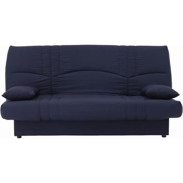 Bäddsoffa klicka klack 3 platser - Mörkblått tyg - Modern stil - L 190 x P 92 cm - DREAM