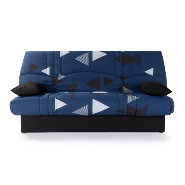 Bänk clic clac 3 platser - tyg Bikini blå - Modern stil - L 190 x P 92 cm - DRÖM