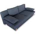 Miniatyrbild 3 av 6: Bäddsoffa - 3 platser - NAOTO - Mörkblå tyg - Förvaringsutrymme - 202 x 98 x 98 cm