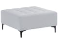Miniatyrbilde 11 av 11: Høyre Hjørnesofa Lysegrå Fløyel Tufted Stoff Moderne L-formet Modulær 4 Seter med Ottoman Sjeselongue