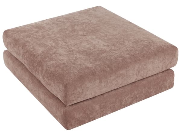 Sofa Puff Seng Brun Polstring Enkeltseng Sammenleggbar Stolseng med Pute Moderne Design