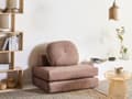 Miniatyrbilde 2 av 11: Sofa Puff Seng Brun Polstring Enkeltseng Sammenleggbar Stolseng med Pute Moderne Design