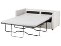 Miniatyrbilde 6 av 11: Sovesofa Off-white Stoff 2-seter Utfellbar ramme med madrass Gjesteseng Sofa