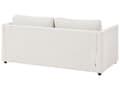 Miniatyrbilde 7 av 11: Sovesofa Off-white Stoff 2-seter Utfellbar ramme med madrass Gjesteseng Sofa