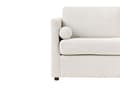 Miniatyrbilde 8 av 11: Sovesofa Off-white Stoff 2-seter Utfellbar ramme med madrass Gjesteseng Sofa