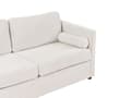 Miniatyrbilde 9 av 11: Sovesofa Off-white Stoff 2-seter Utfellbar ramme med madrass Gjesteseng Sofa