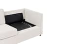 Miniatyrbilde 10 av 11: Sovesofa Off-white Stoff 2-seter Utfellbar ramme med madrass Gjesteseng Sofa