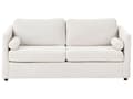 Miniatyrbilde 1 av 11: Sovesofa Off-white Stoff 2-seter Utfellbar ramme med madrass Gjesteseng Sofa