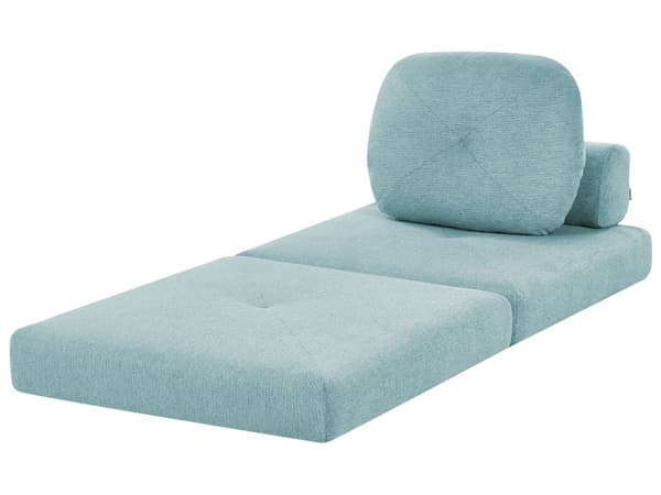 Sofa Puff Seng Mintgrønn Polstring Enkeltseng Sammenleggbar Stolseng med Pute Moderne Design