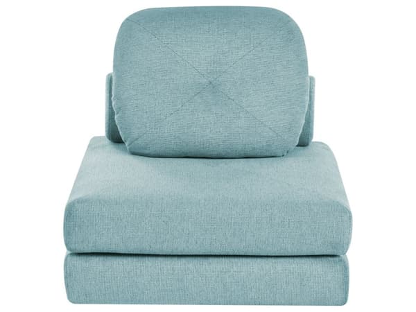 Sofa Puff Seng Mintgrønn Polstring Enkeltseng Sammenleggbar Stolseng med Pute Moderne Design