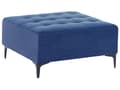 Miniatyrbilde 11 av 11: Venstre Hjørnesofa Blå Fløyel Tufted Stoff Moderne L-formet Modulær 4 Seter med Ottoman Sjeselongue