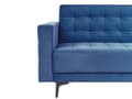 Miniatyrbillede 8 af 11: Sovesofa med Chaiselong Blå Velour 4 Personers Sofa L Formet Hjørnesofa Dyb Sofaseng Blød Stofsofa Design Hjørnesovesofa Venstrevendt