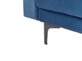 Miniatyrbillede 10 af 11: Sovesofa med Chaiselong Blå Velour 4 Personers Sofa L Formet Hjørnesofa Dyb Sofaseng Blød Stofsofa Design Hjørnesovesofa Venstrevendt