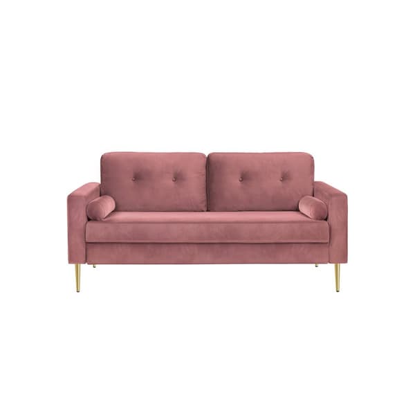 Soffa kl�dd i rosa sammet