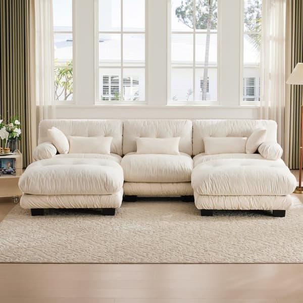 Modulsoffa hörnsoffa 5-sits sammet extra stor sittyta ergonomisk design memoryskum stoppning robust konstruktion bekväma armstöd