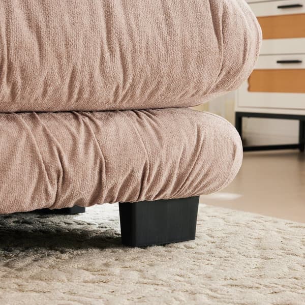 Modulsoffa 5-sits Hörnsoffa i Sammet, Ergonomisk Design, Extra Stor Sittyta, Memoryskumstoppning, Robust Konstruktion och Bekväma Armstöd