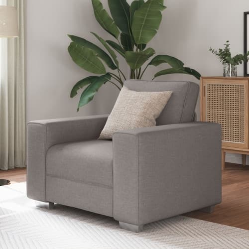 Sofffåtölj i Taupe - 59 cm tyg