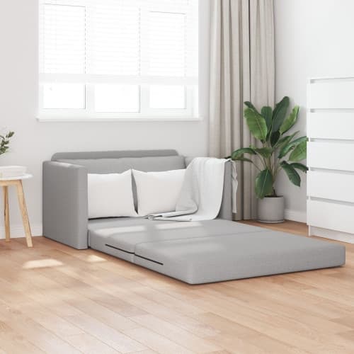 Golvsoffa / Säng 2-i-1 Cloud Grey 124x71x78 cm Tyg