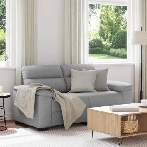 2-sitssoffa molngrå 120 cm tyg