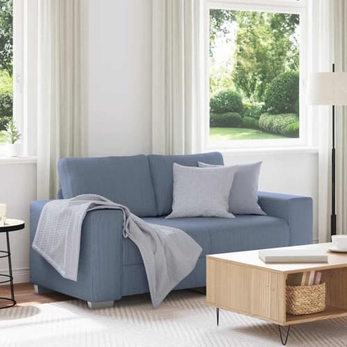 Loveseat soffa blå 120 cm manchestertyg