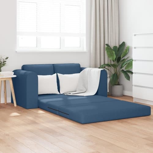 Floor Sofa Bed 2-i-1 Blå 148x71x83 cm Tyg