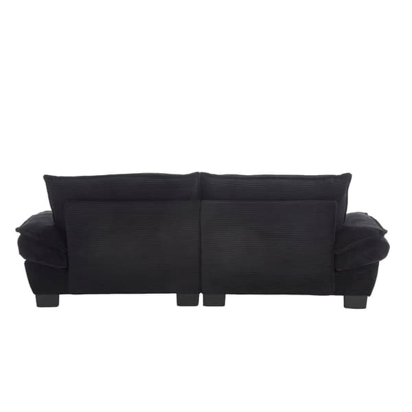 Moderne og enkel sovesofa til to – med springmadras og pude – blød men rummelig sofa – Sort