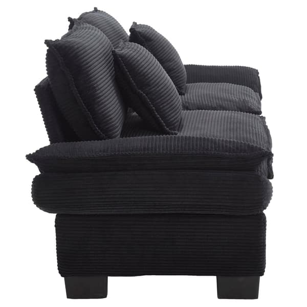 Moderne og enkel sovesofa til to – med springmadras og pude – blød men rummelig sofa – Sort