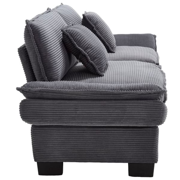 Moderne og enkel sovesofa til to – med springmadras og pude – blød men rummelig sofa – Grå