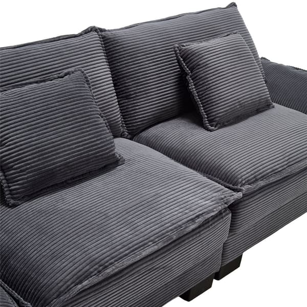 Moderne og enkel sovesofa til to – med springmadras og pude – blød men rummelig sofa – Grå